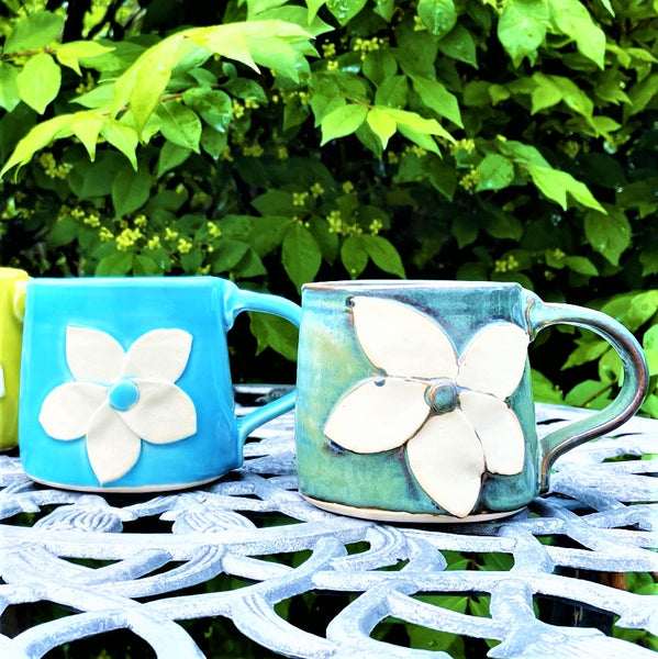 Turquoise Daisy Travel Mug – Yedi Houseware